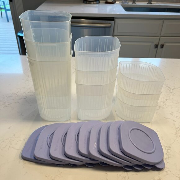 New Never Used Tupperware Fresh 'N Cool Containers Set - Picture 8 of 14